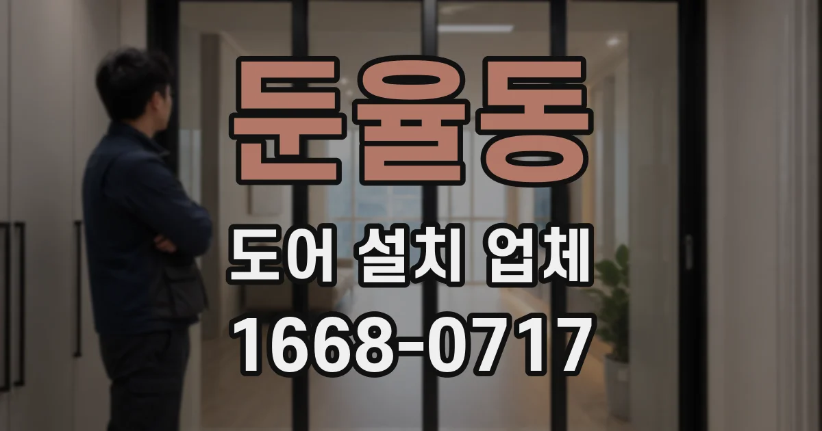둔율동 도어 설치 업체