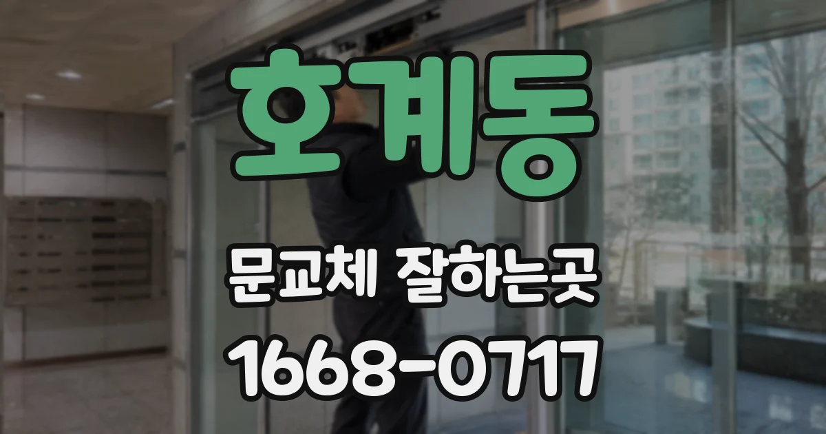 호계동 문교체 잘하는곳