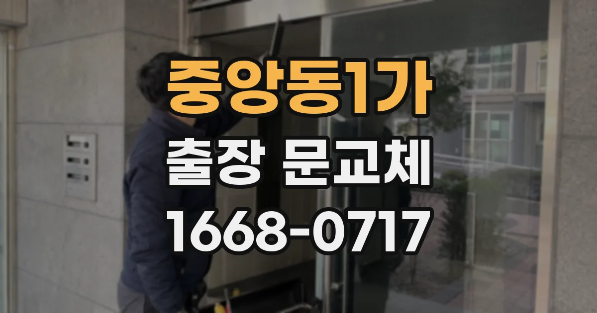 중앙동1가 출장 문교체