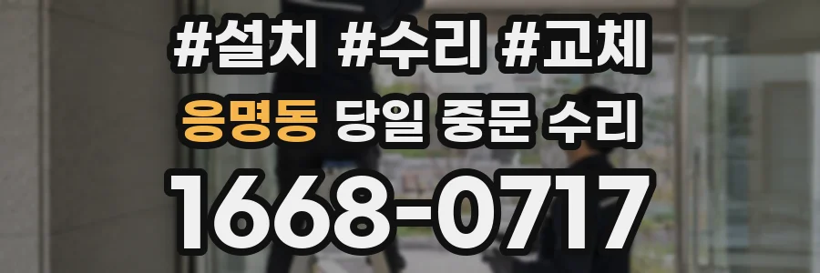 응명동 당일 중문 수리