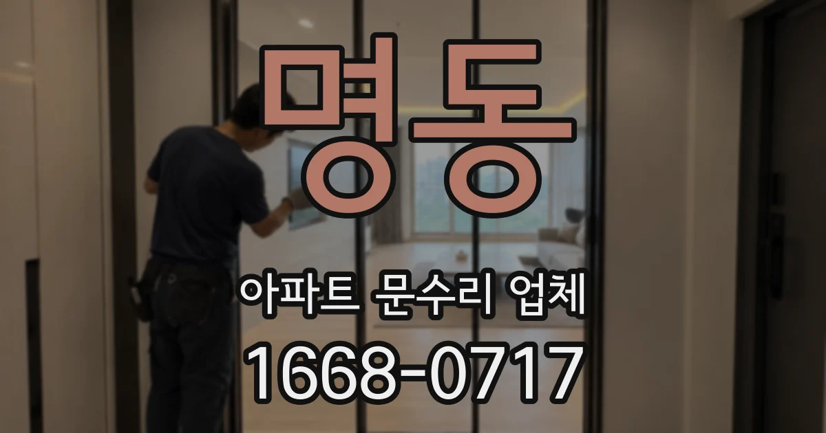 명동 아파트 문수리 업체