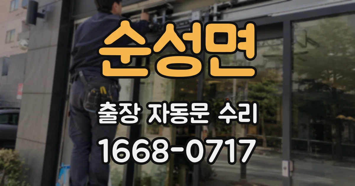순성면 출장 자동문 수리