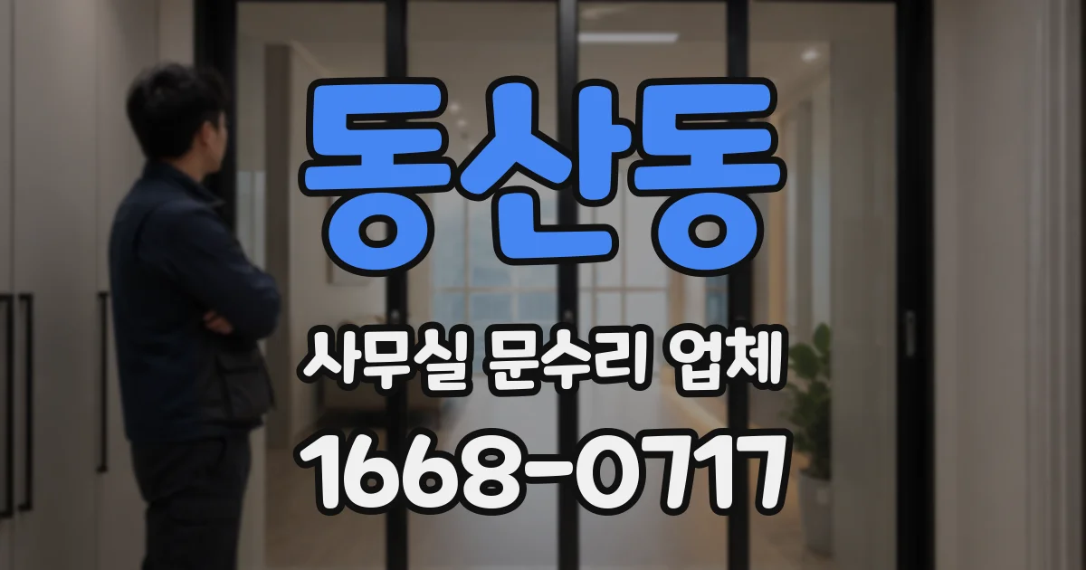 동산동 사무실 문수리 업체