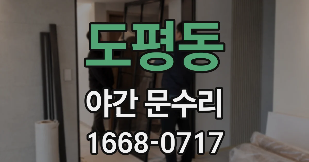 도평동 야간 문수리