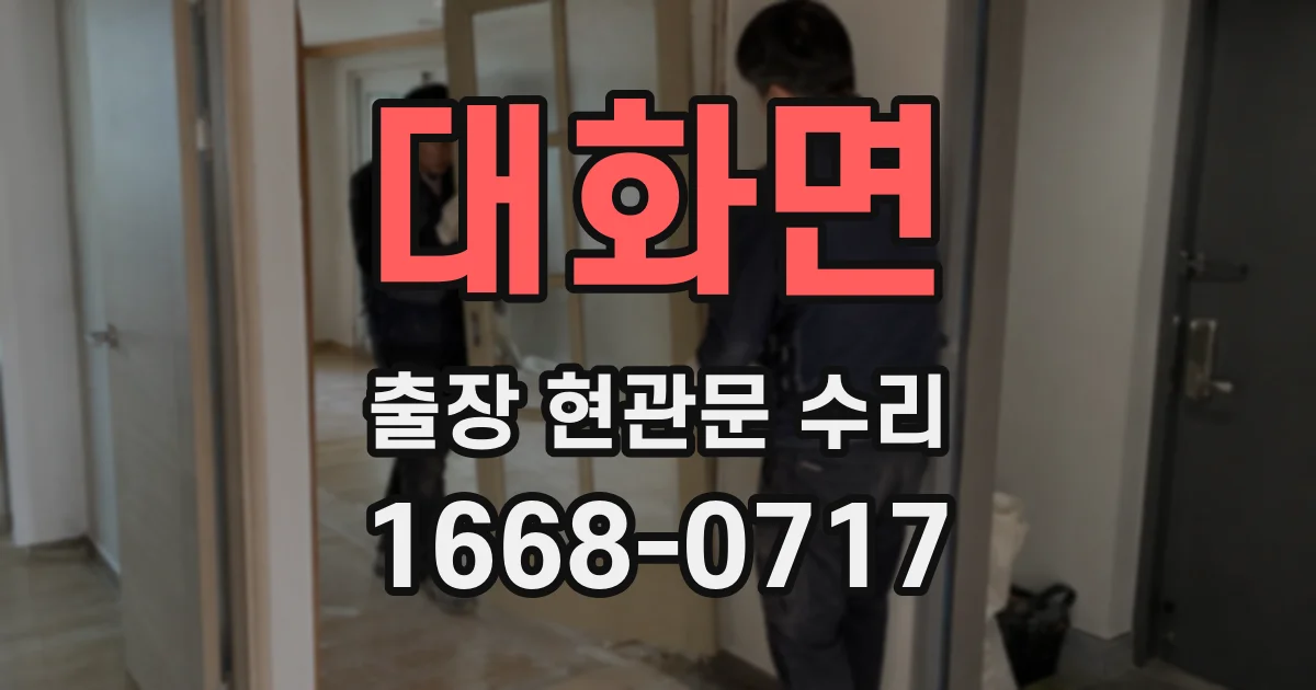 대화면 출장 현관문 수리