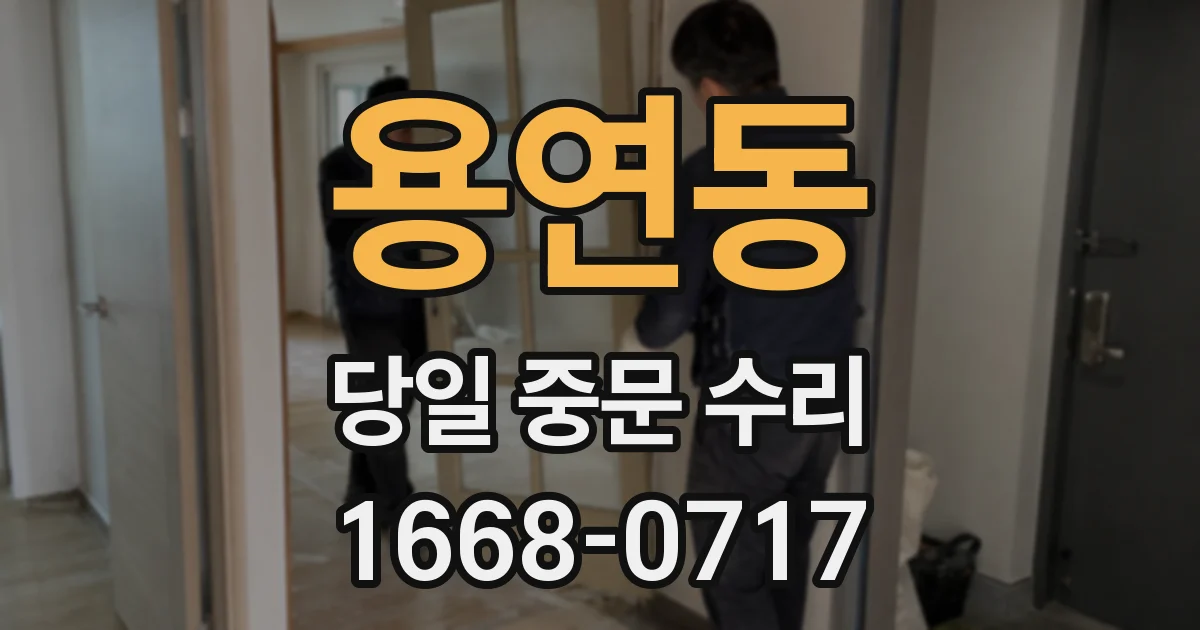 용연동 당일 중문 수리