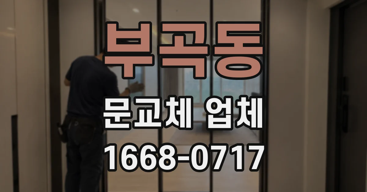 부곡동 문교체 업체