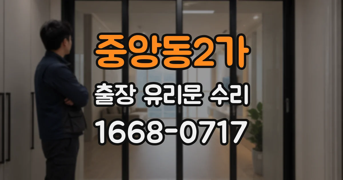 중앙동2가 출장 유리문 수리