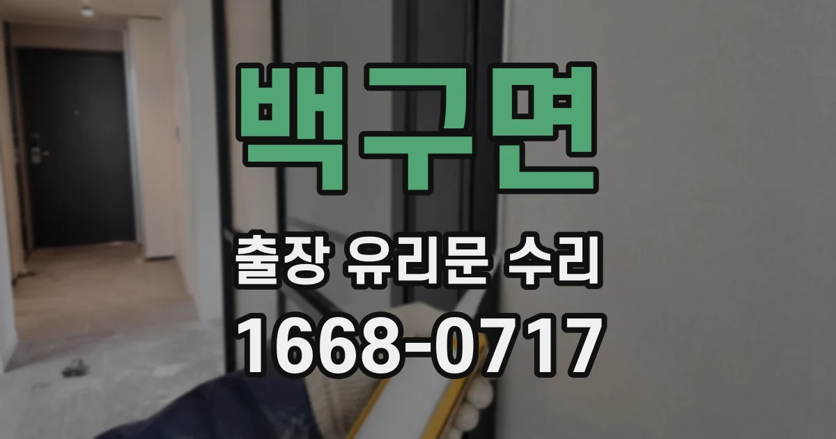 백구면 출장 유리문 수리