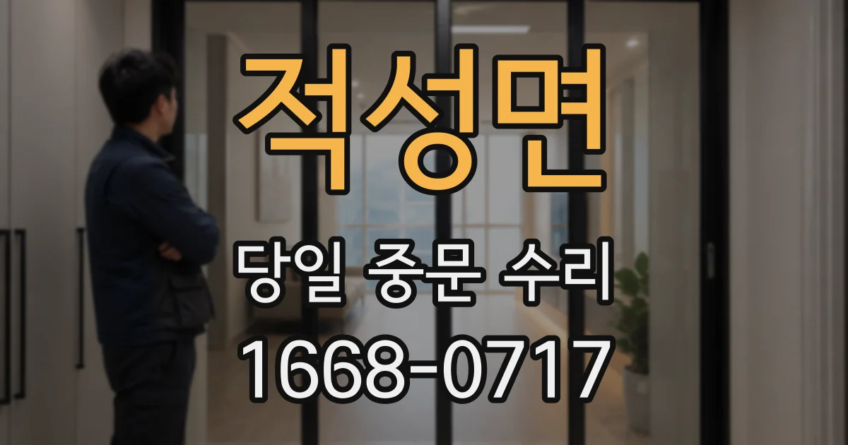 적성면 당일 중문 수리