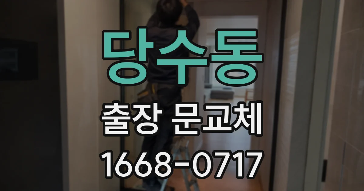 당수동 출장 문교체