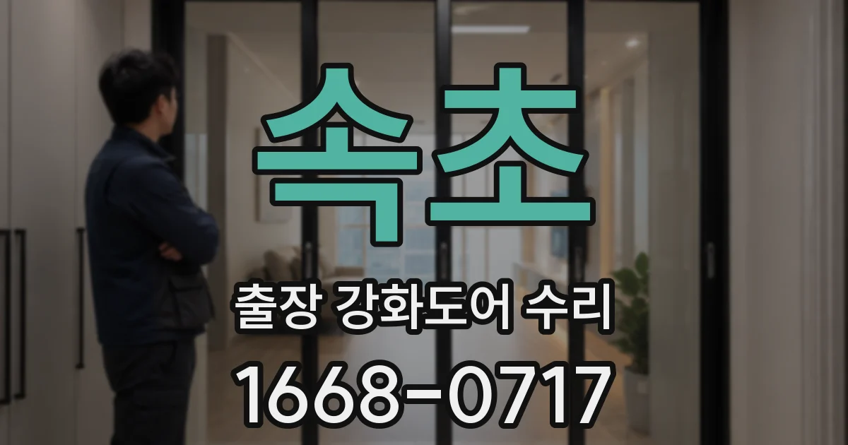 속초 출장 강화도어 수리
