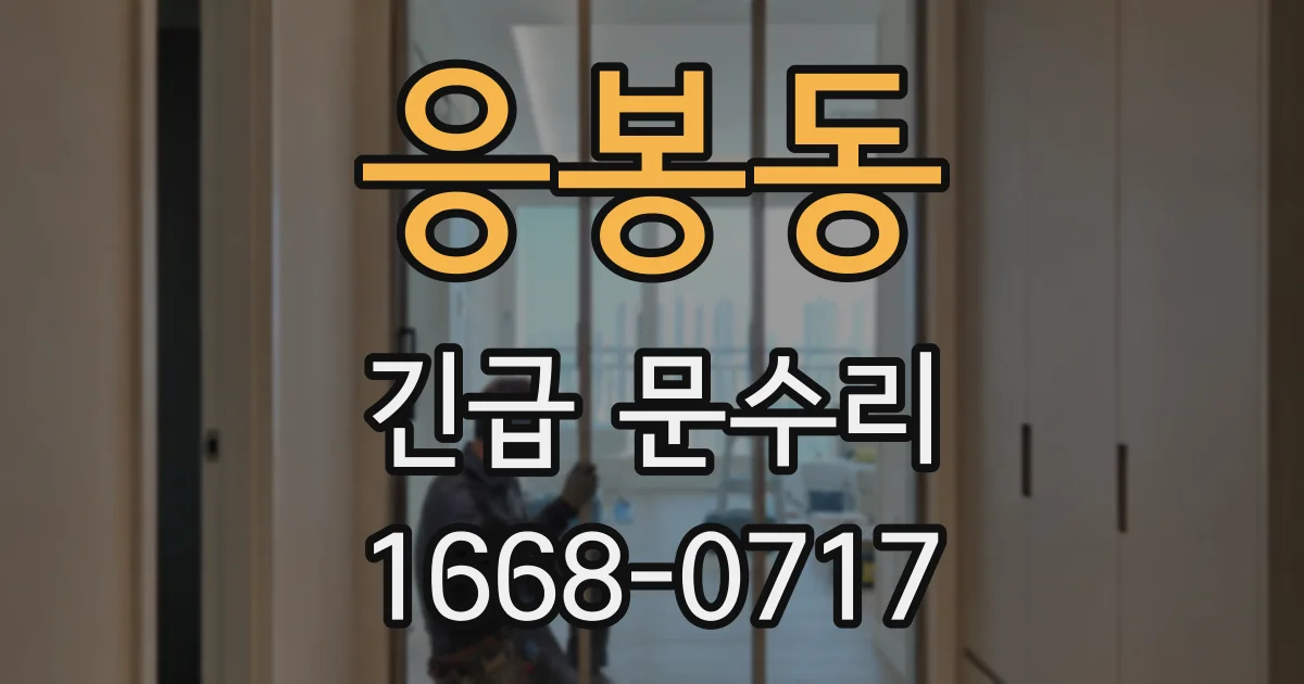 응봉동 긴급 문수리