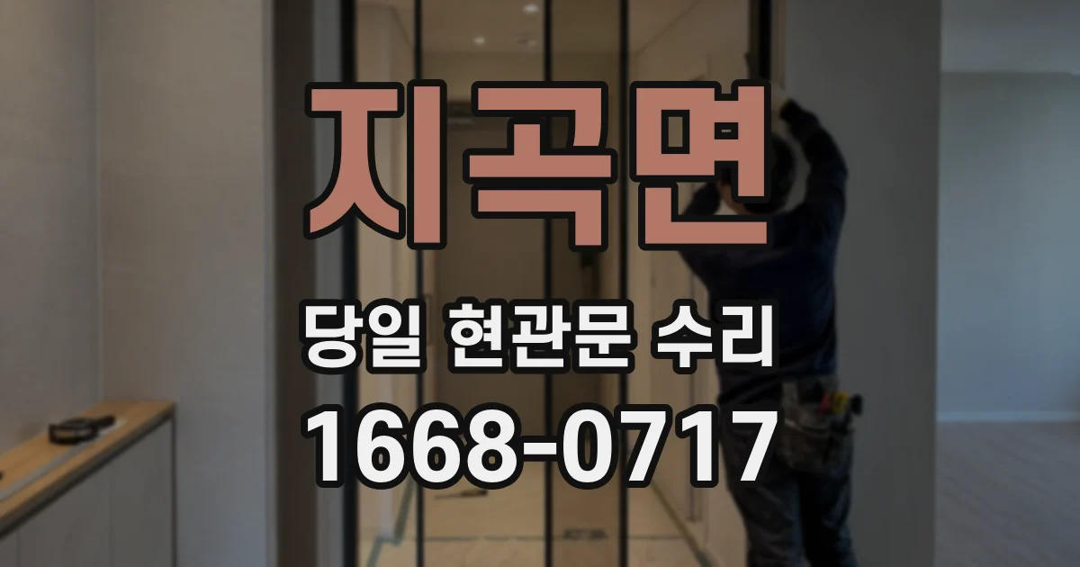 지곡면 당일 현관문 수리