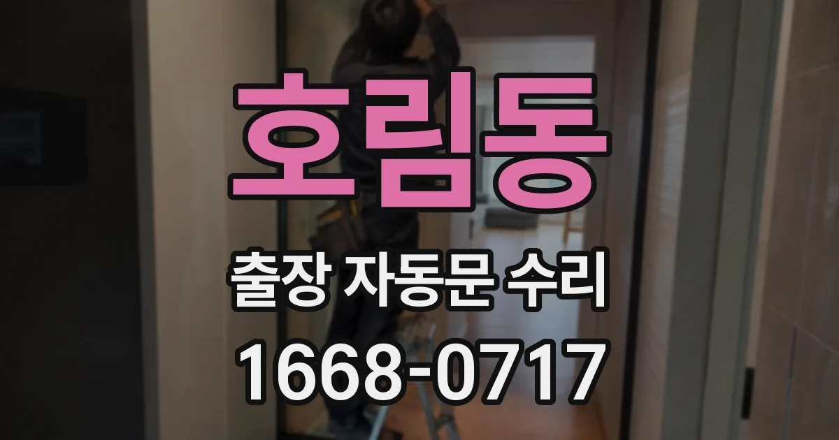 호림동 출장 자동문 수리