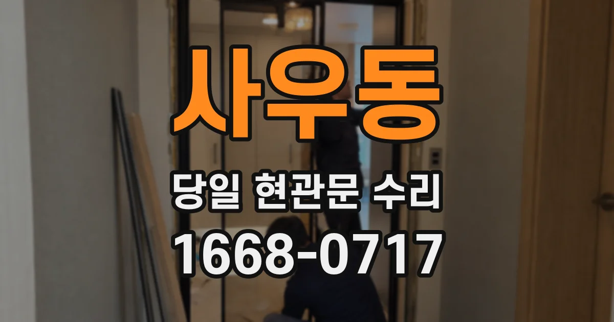 사우동 당일 현관문 수리