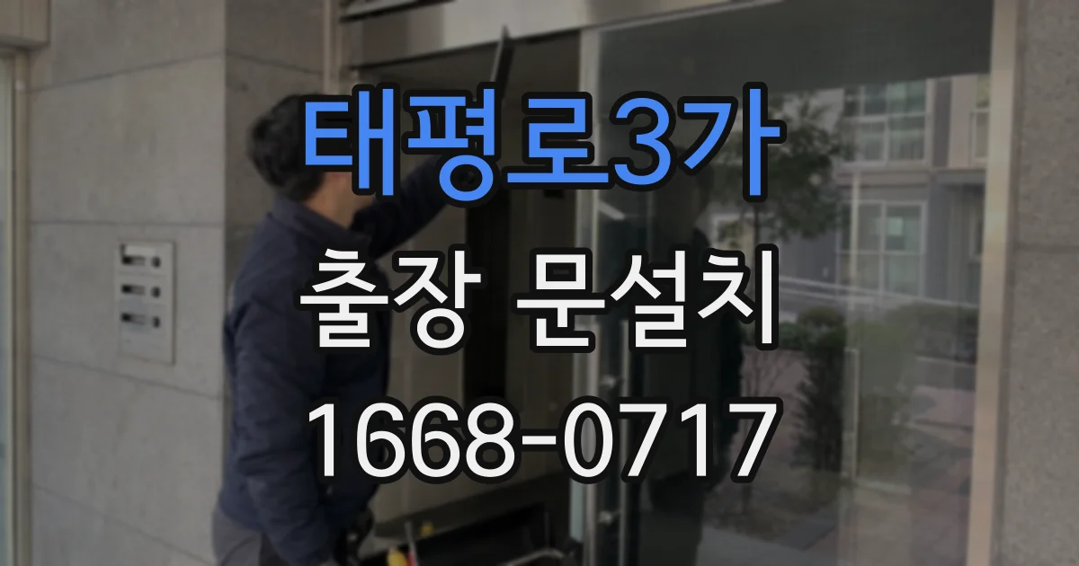 태평로3가 출장 문설치