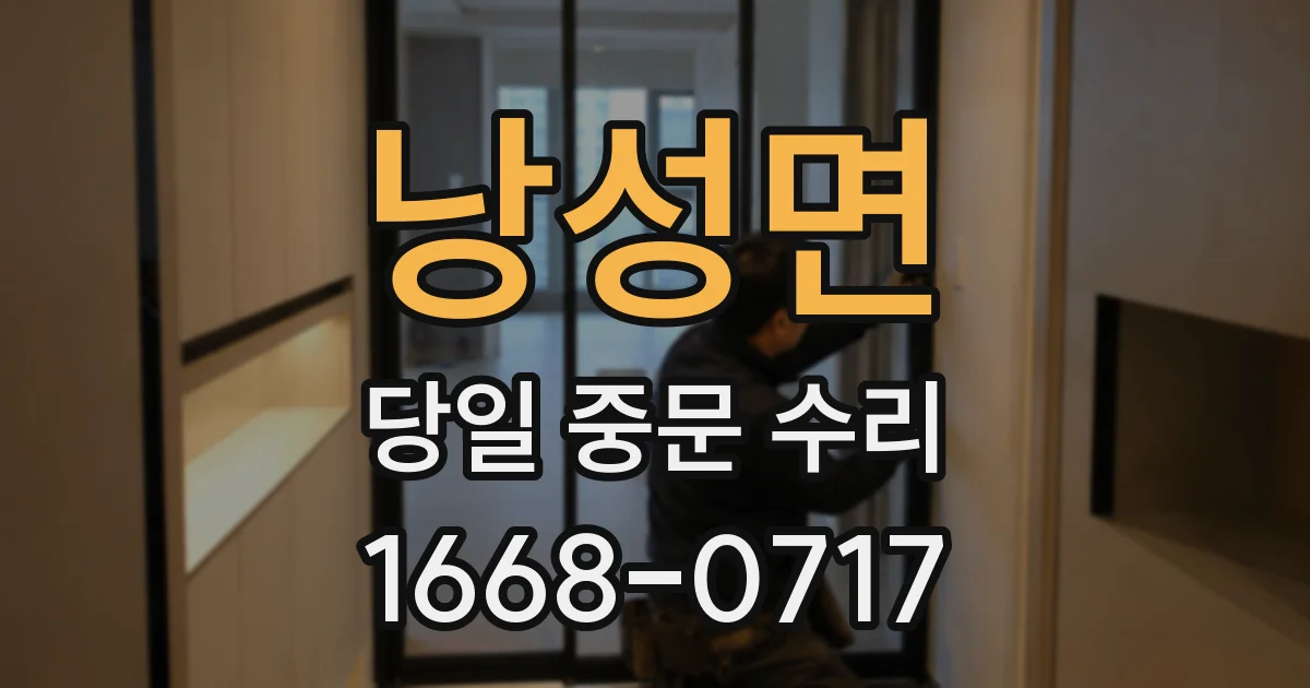 낭성면 당일 중문 수리
