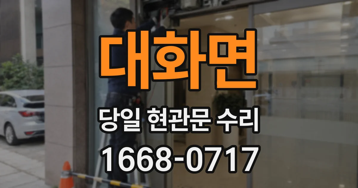 대화면 당일 현관문 수리