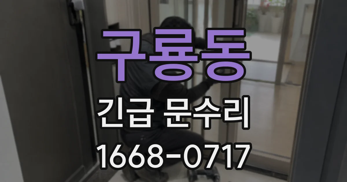 구룡동 긴급 문수리