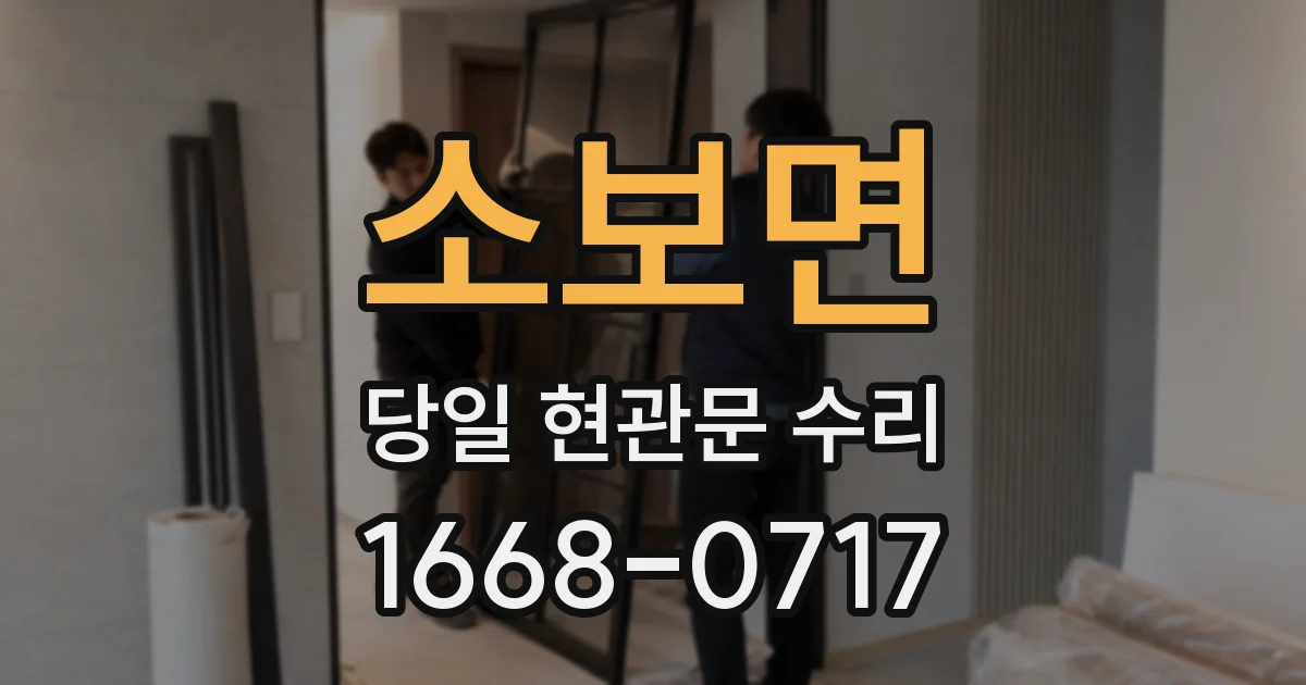 소보면 당일 현관문 수리