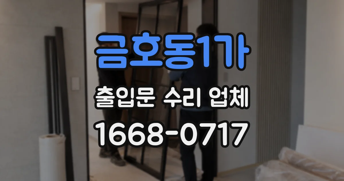 금호동1가 출입문 수리 업체