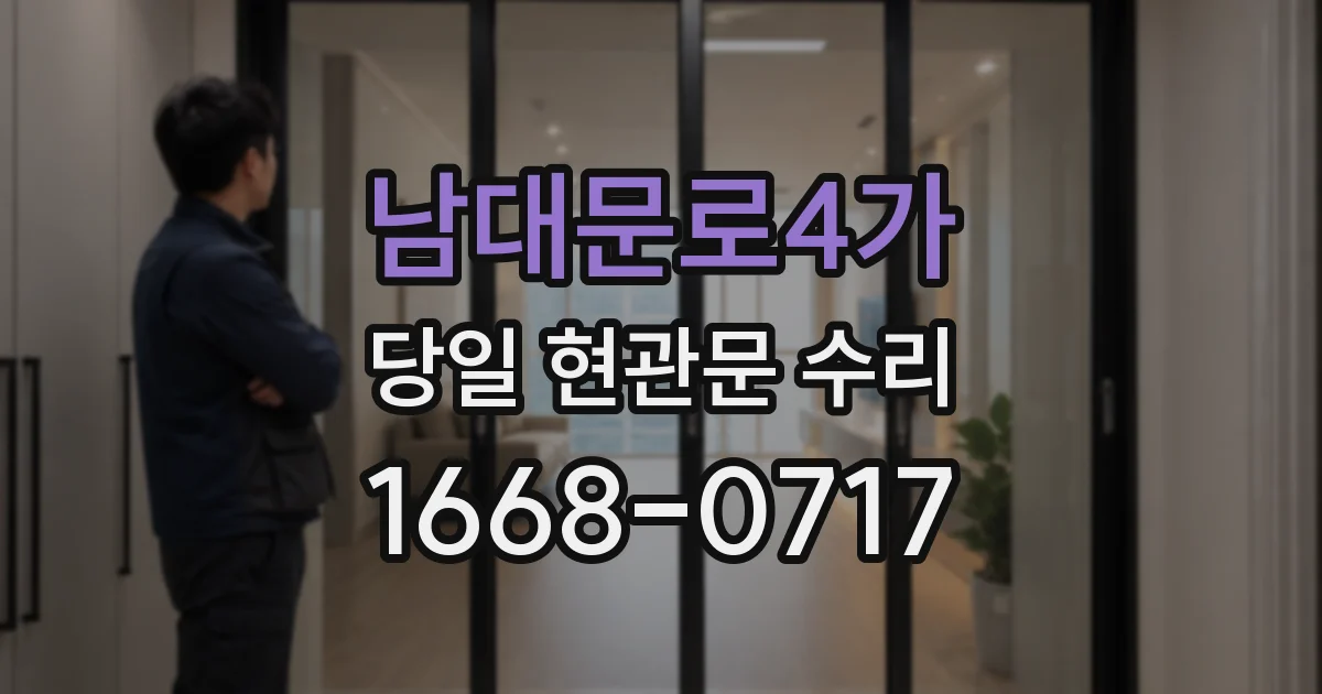 남대문로4가 당일 현관문 수리
