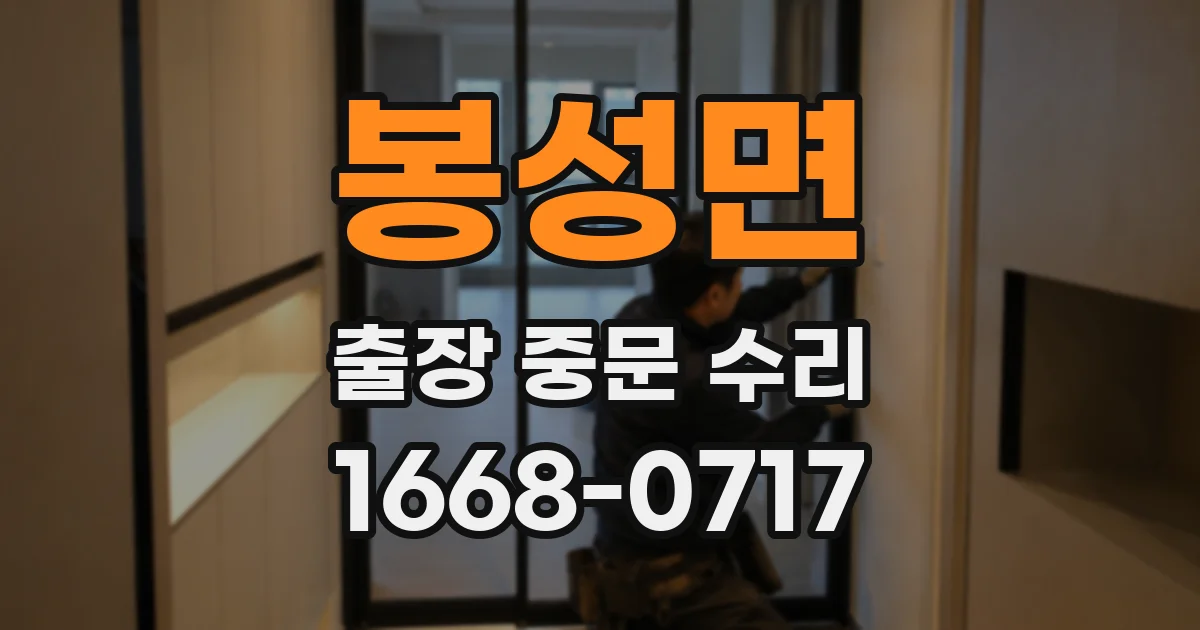 봉성면 출장 중문 수리