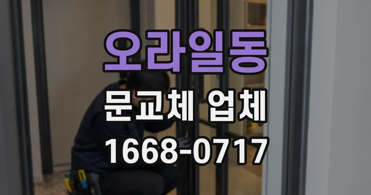 오라일동 문교체 업체