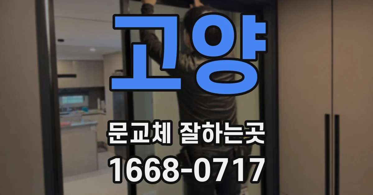 고양 문교체 잘하는곳
