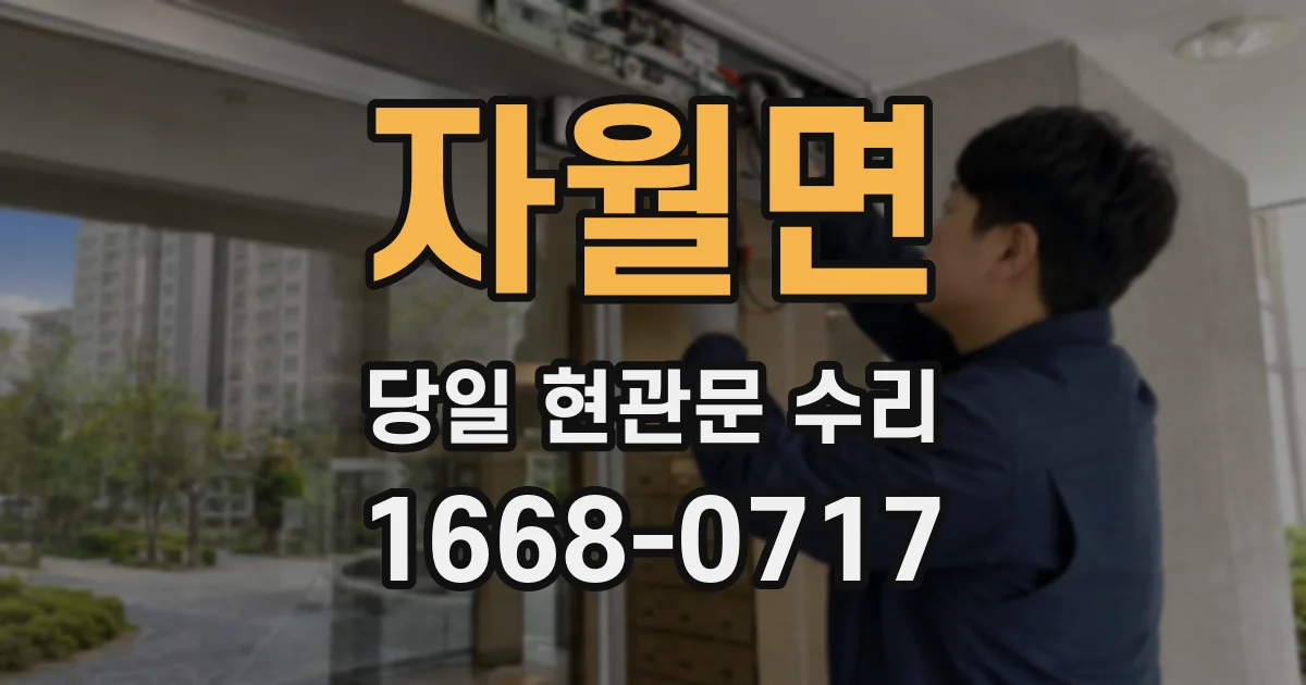 자월면 당일 현관문 수리
