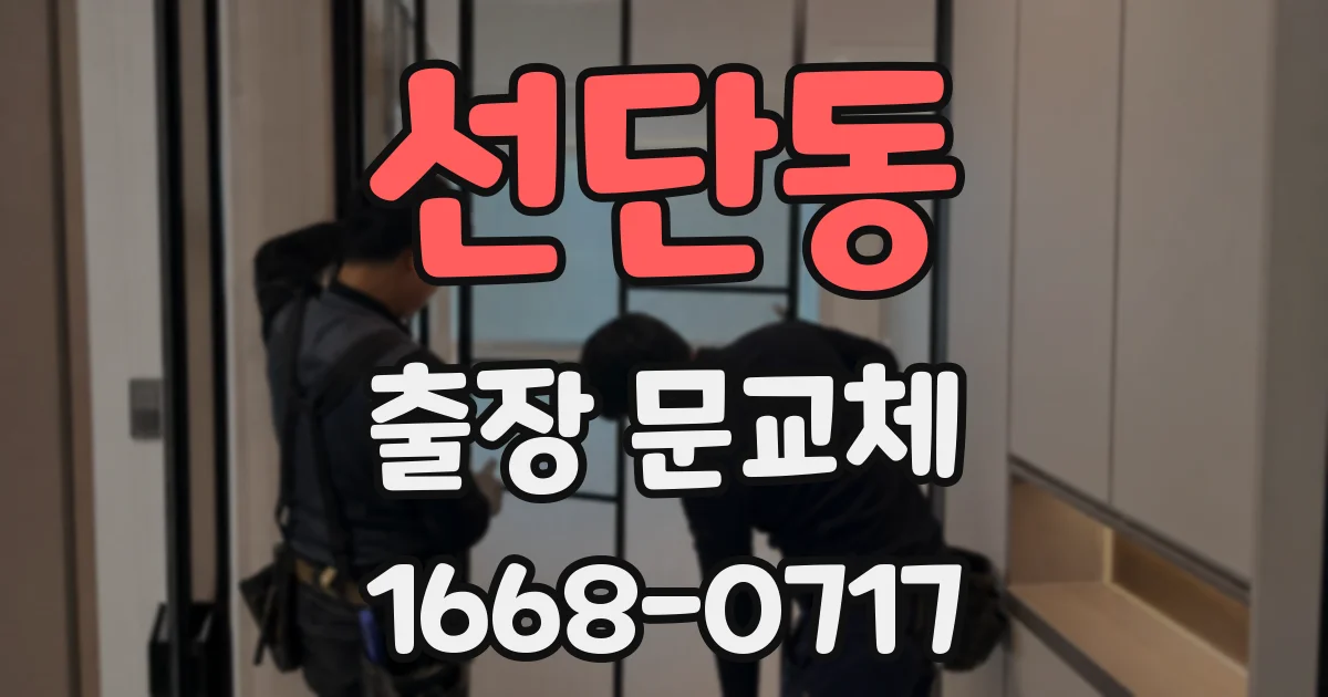 선단동 출장 문교체