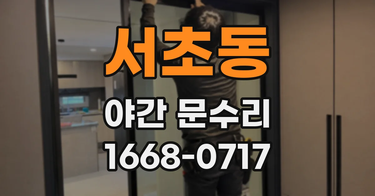 서초동 야간 문수리