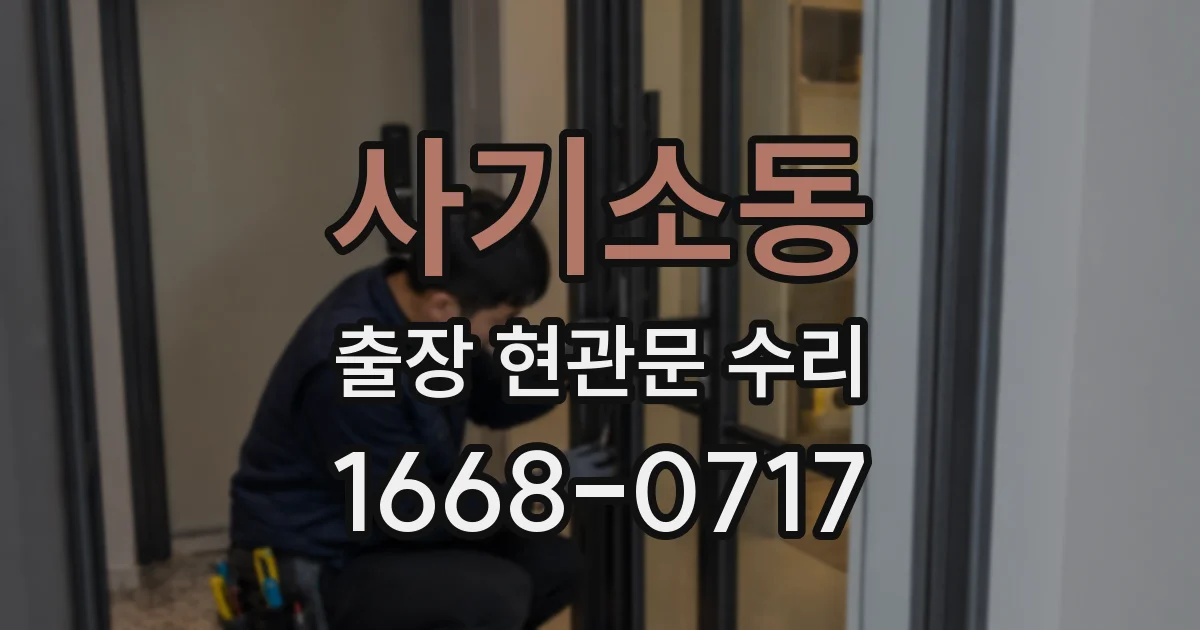 사기소동 출장 현관문 수리