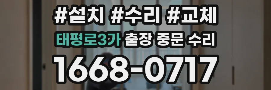 태평로3가 출장 중문 수리