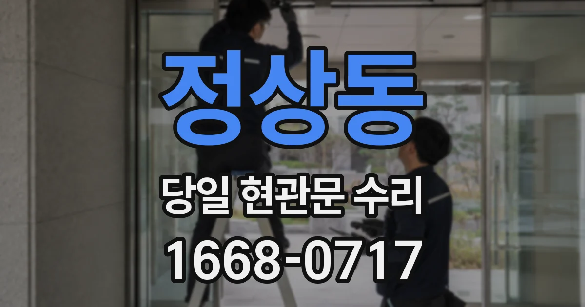 정상동 당일 현관문 수리