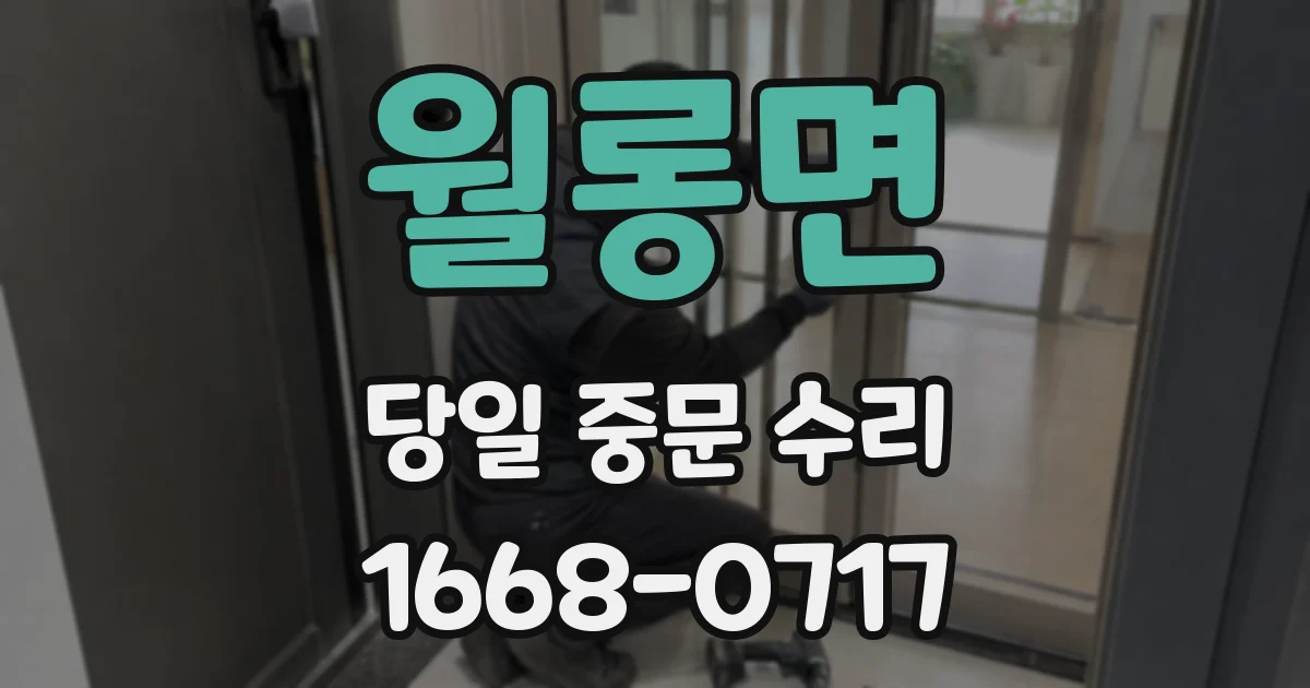 월롱면 당일 중문 수리