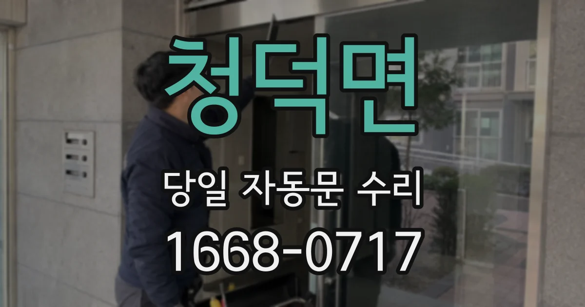 청덕면 당일 자동문 수리