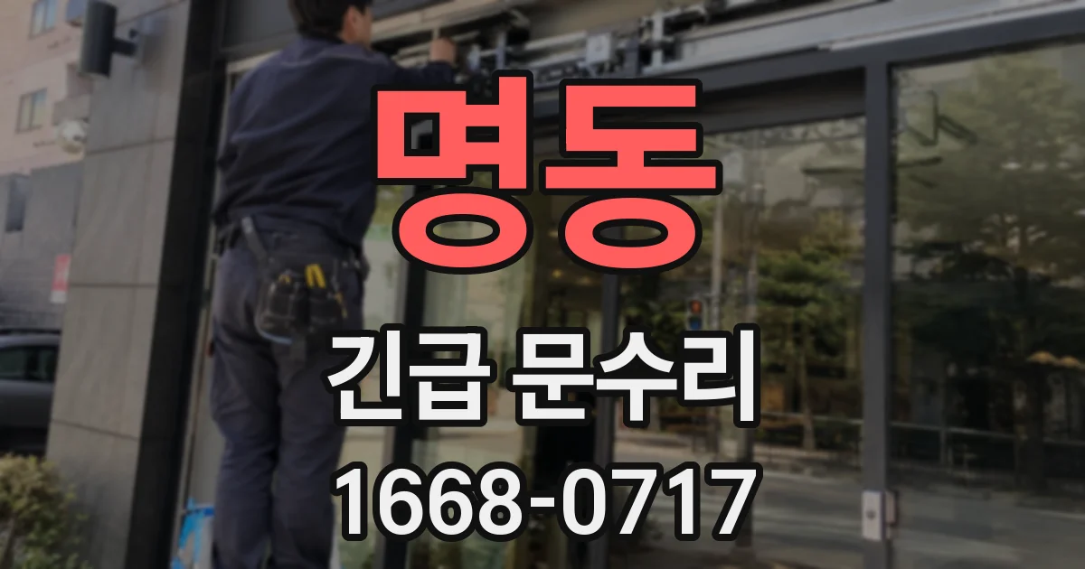 명동 긴급 문수리