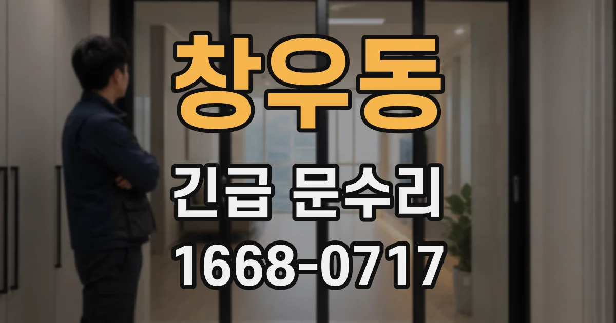 창우동 긴급 문수리
