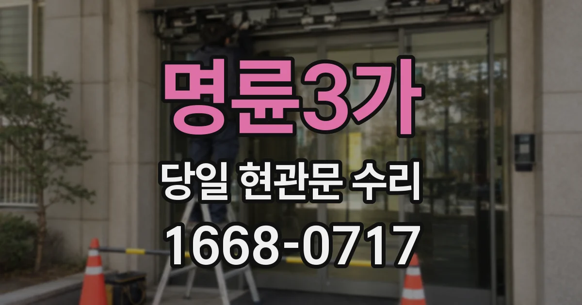명륜3가 당일 현관문 수리
