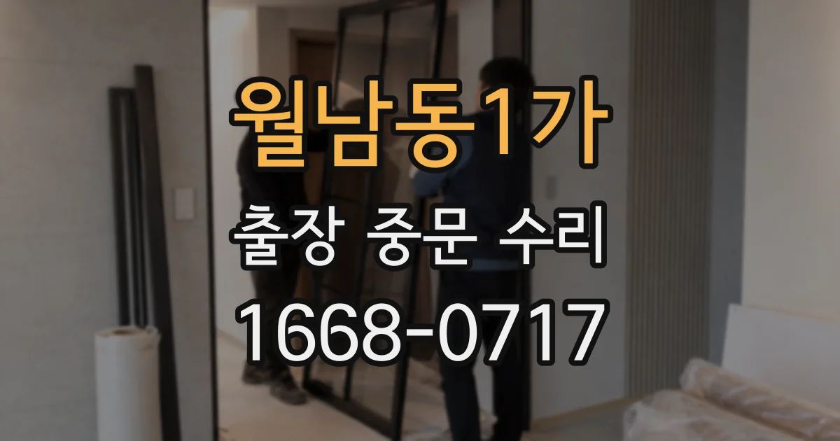 월남동1가 출장 중문 수리