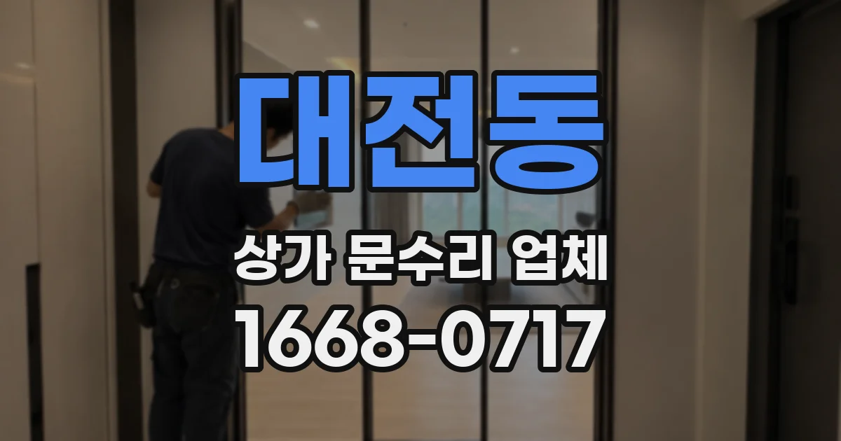 대전동 상가 문수리 업체
