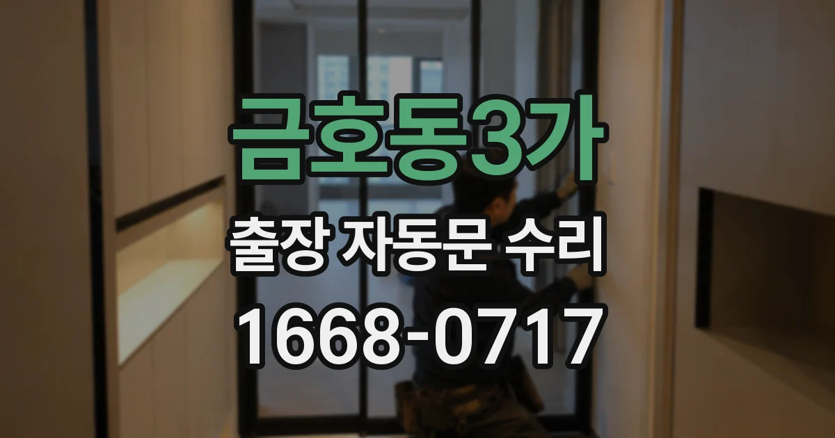 금호동3가 출장 자동문 수리