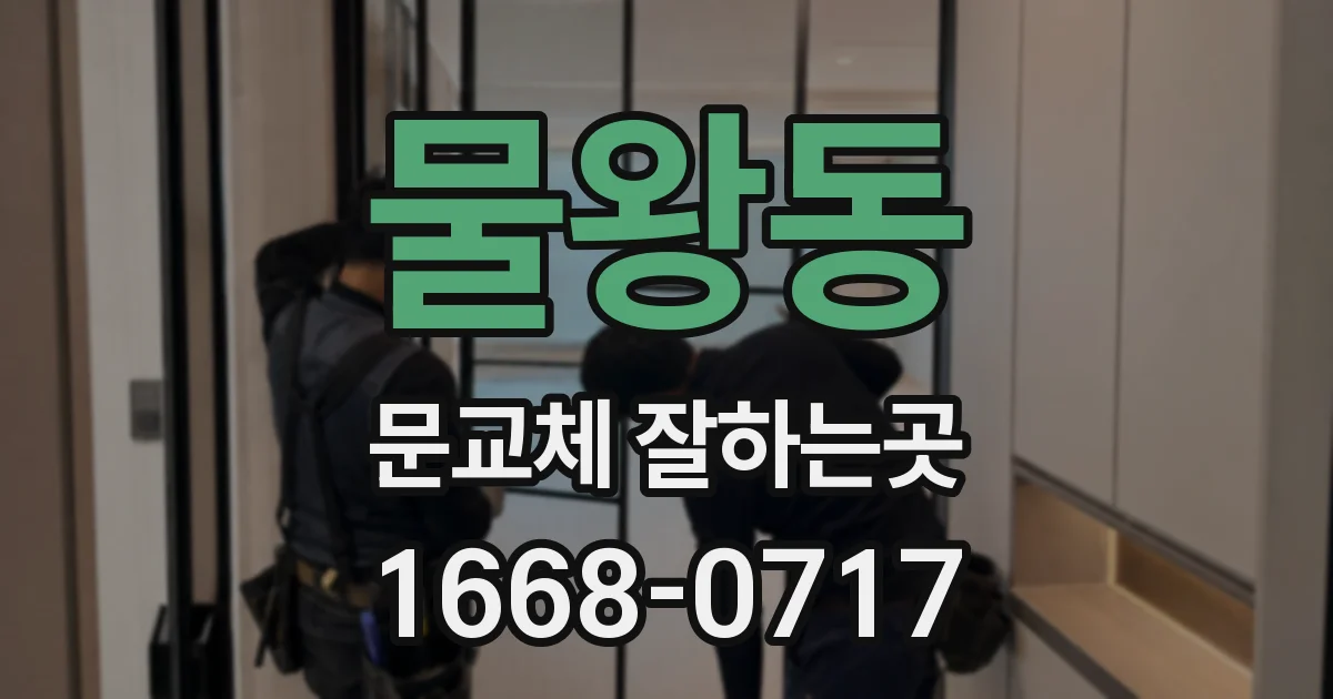 물왕동 문교체 잘하는곳