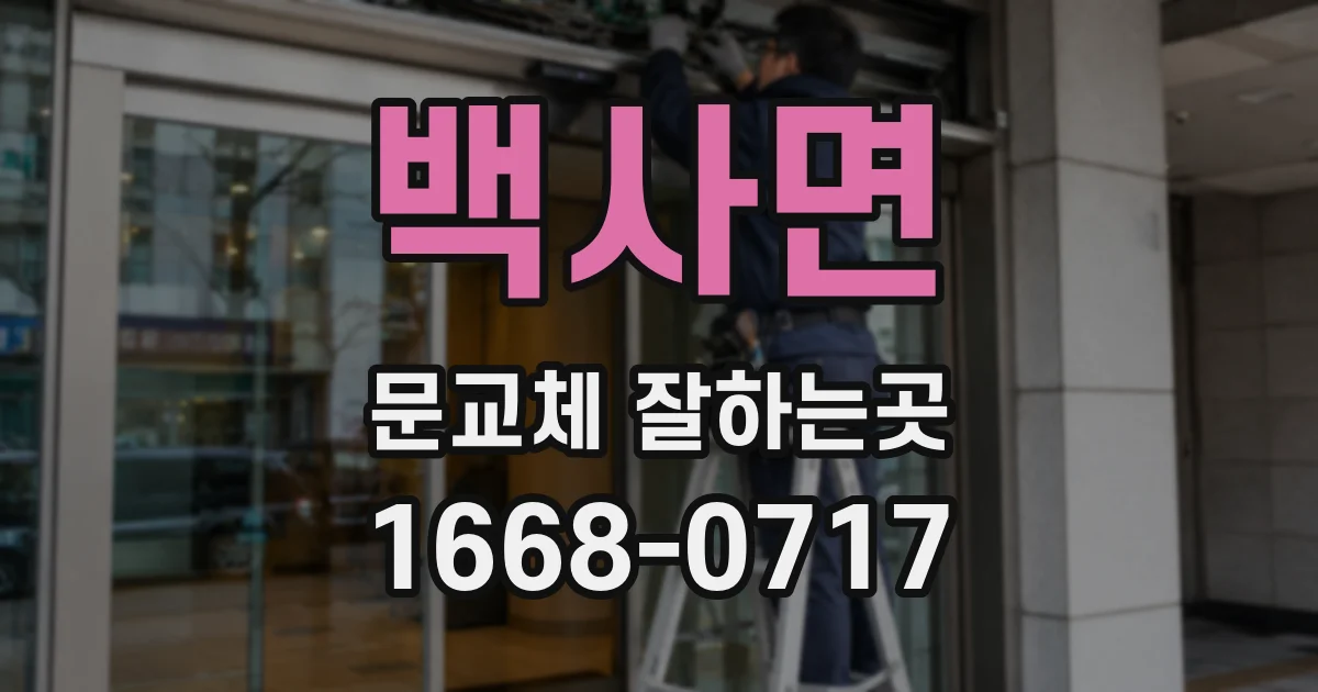 백사면 문교체 잘하는곳