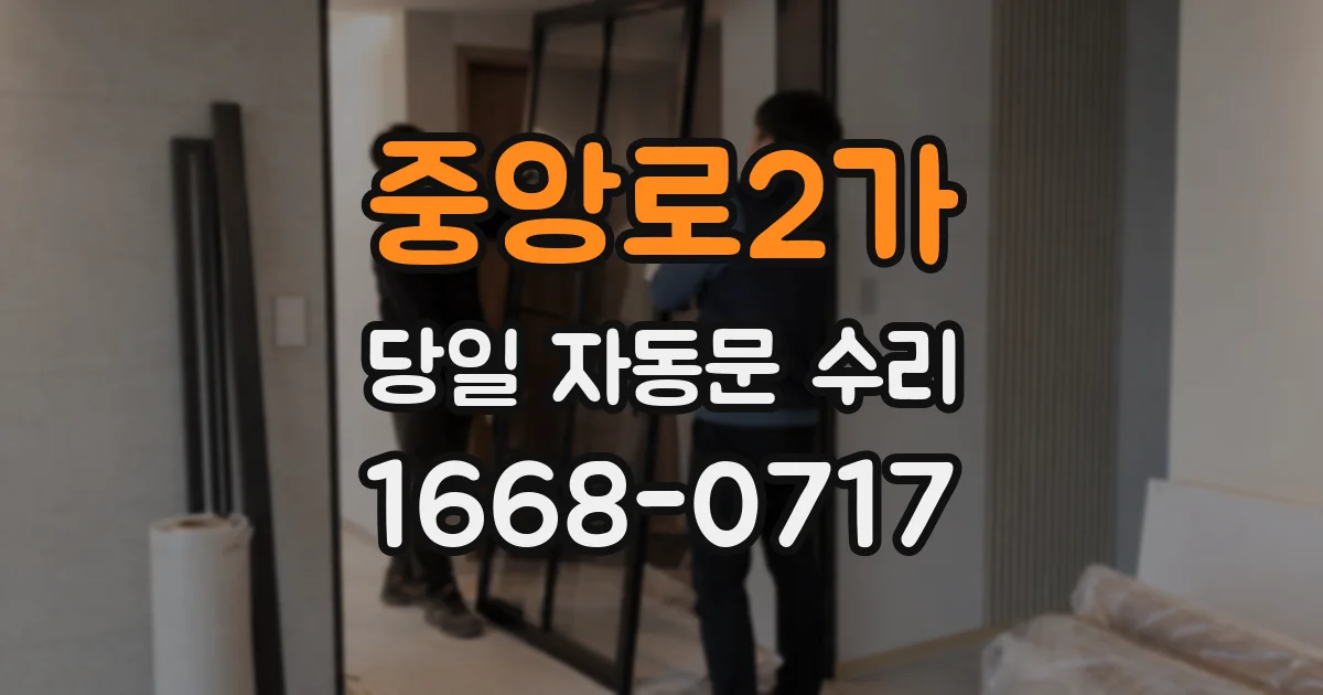 중앙로2가 당일 자동문 수리