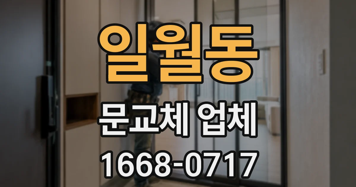 일월동 문교체 업체
