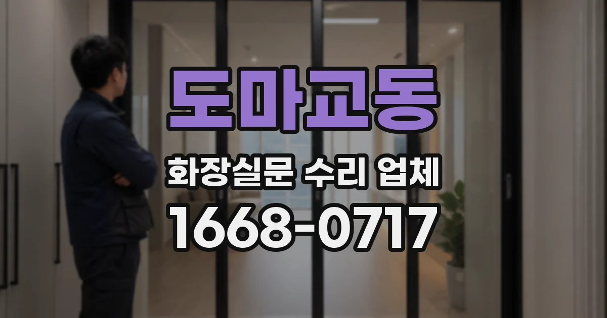 도마교동 화장실문 수리 업체