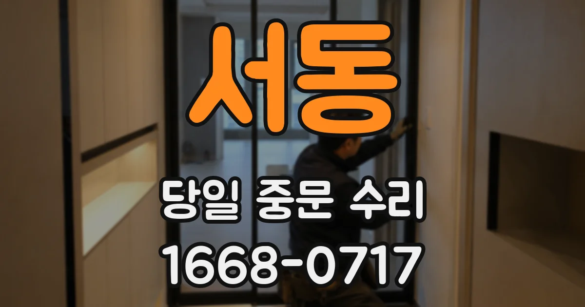 서동 당일 중문 수리